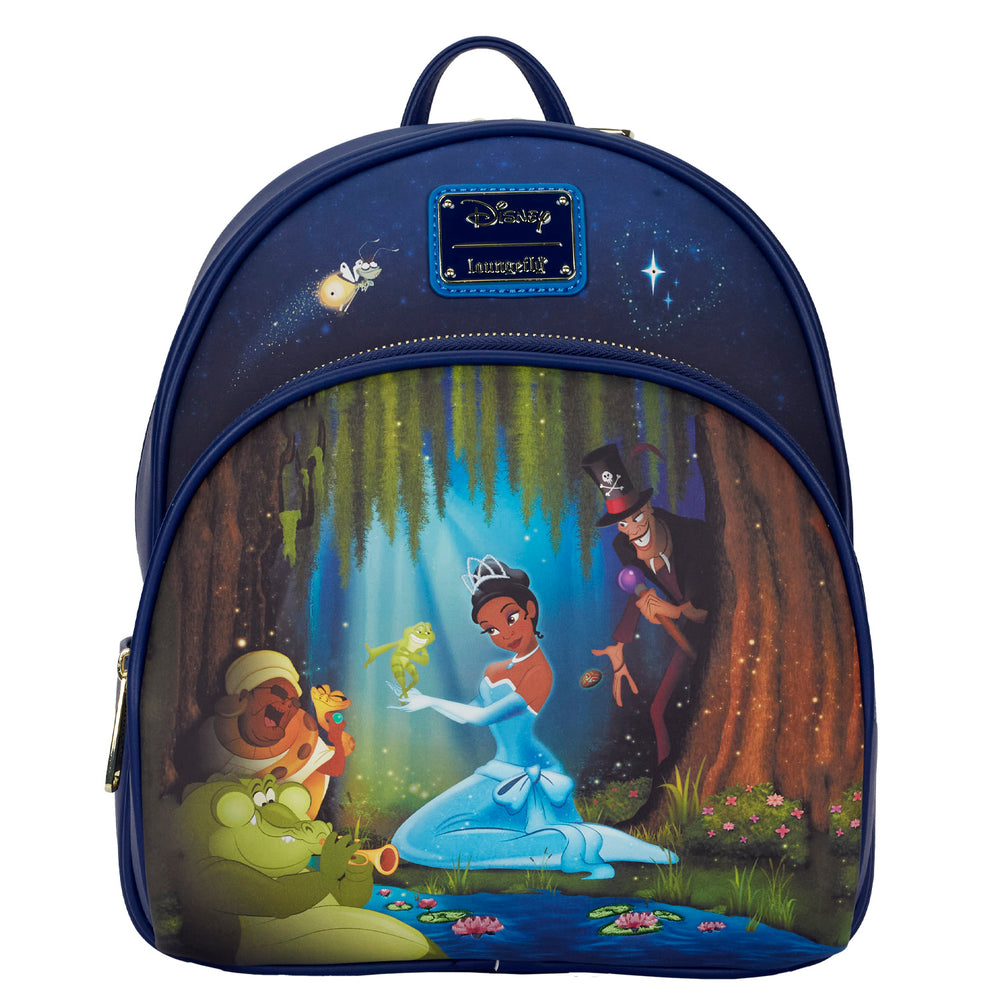 Exclusive - Princess Tiana and the Frog Bayou Scene Light Up Mini Backpack Front View-zoom