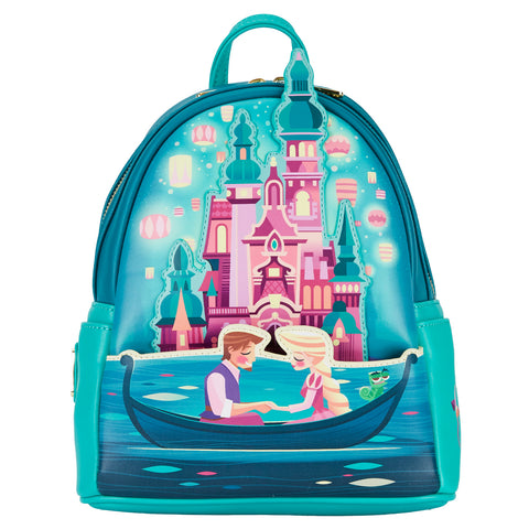 Tangled Rapunzel Castle Glow in the Dark Mini Backpack Front View