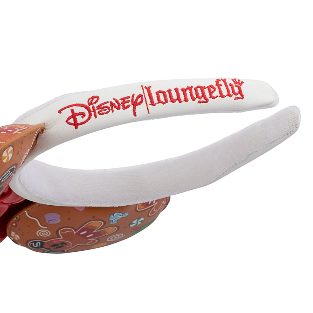 Disney Gingerbread Mickey and Minnie Mouse Ears Headband Side View-zoom