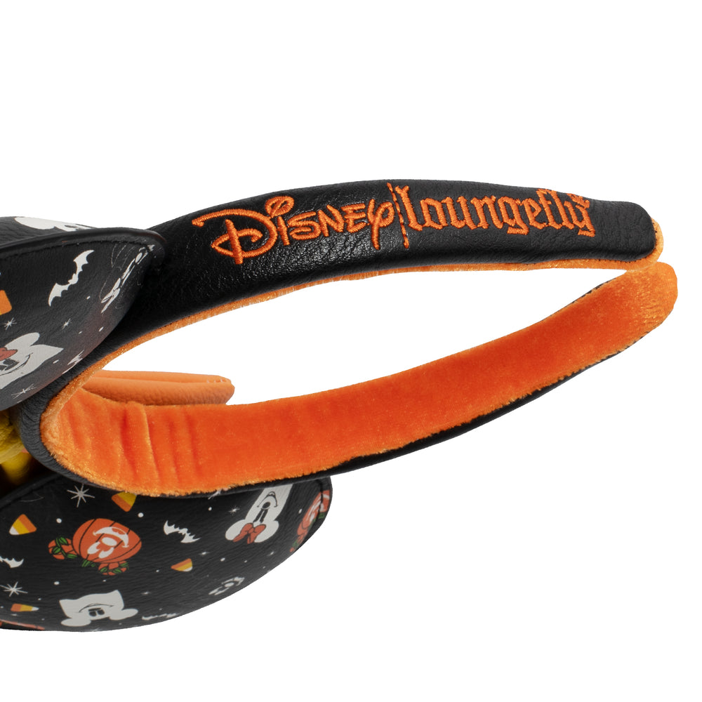 Disney Spooky Mickey and Minnie Mouse Candy Corn Ears Headband Side View-zoom