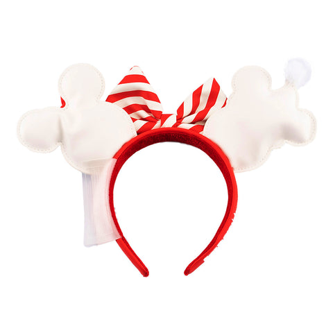 Disney Snowman Mickey and Minnie Mouse Ears Headband Back View