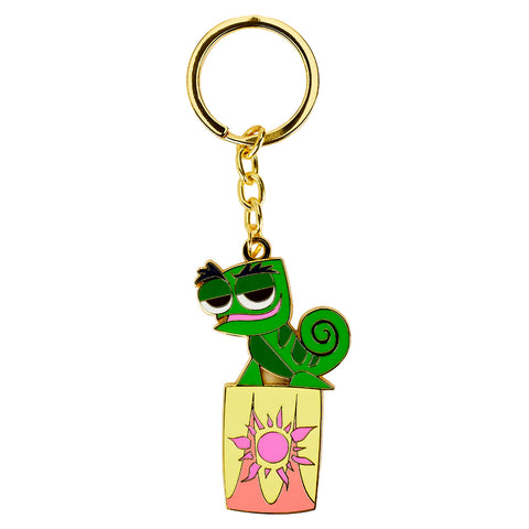 Tangled Rapunzel Pascal Keychain Front View