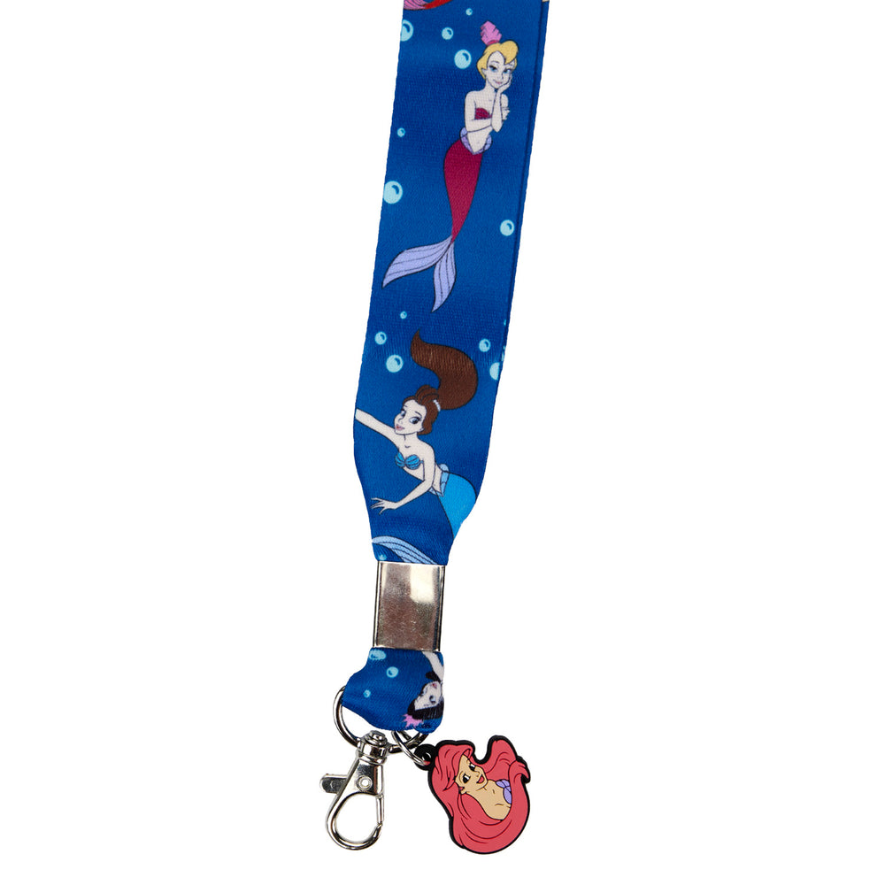 The Little Mermaid Sisters Lanyard with Card Holder Closeup Charm View-zoom