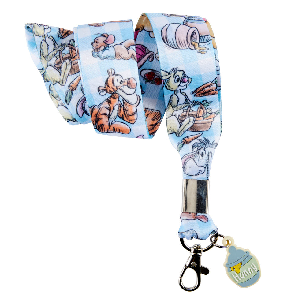 Winnie the Pooh Picnic Scene Lanyard with Card Holder Lanyard Only View-zoom