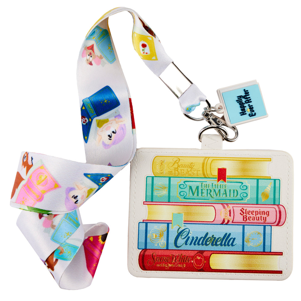 Disney Princess Books Classics Lanyard with Card Holder Front View-zoom