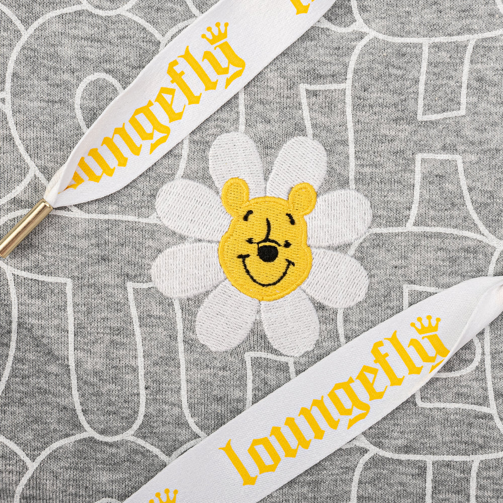 Loungefly Disney Winnie the Pooh Oh Bother Print Hoodie Closeup Daisy View-zoom