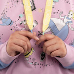 Loungefly Disney Alice in Wonderland Rabbit Hole Crop Hoodie Closeup Hoodie Strings View