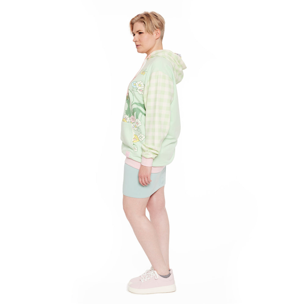 Bambi and Flower Spring Time Hoodie Full Length Side Model View-zoom