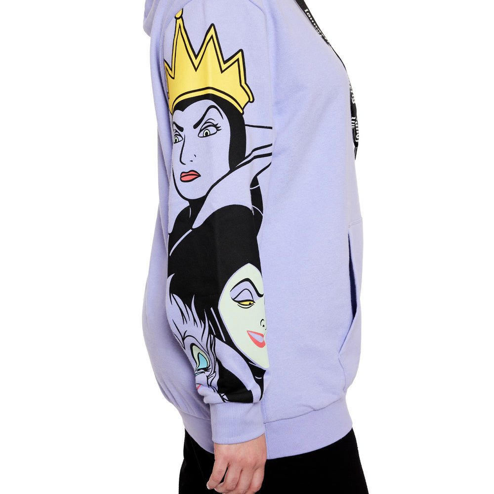 Villains Club Good to be Bad Hoodie Closeup Side Model View-zoom