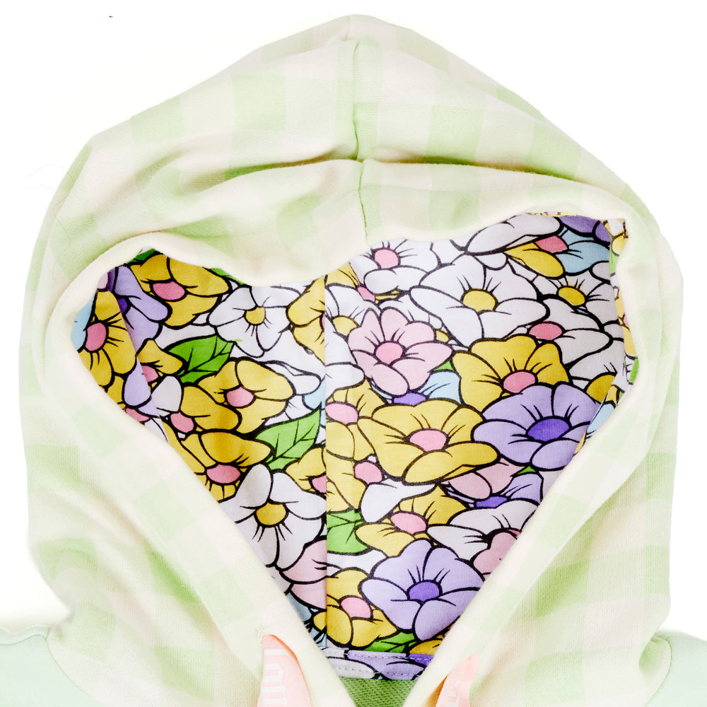 Bambi and Flower Spring Time Hoodie Inside Hoodie Lining View -zoom