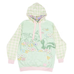 Bambi and Flower Spring Time Hoodie Front Flat View