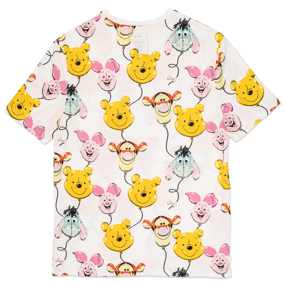 Loungefly Disney Winnie the Pooh & Friends Balloons Print Tee Flat Back View-zoom