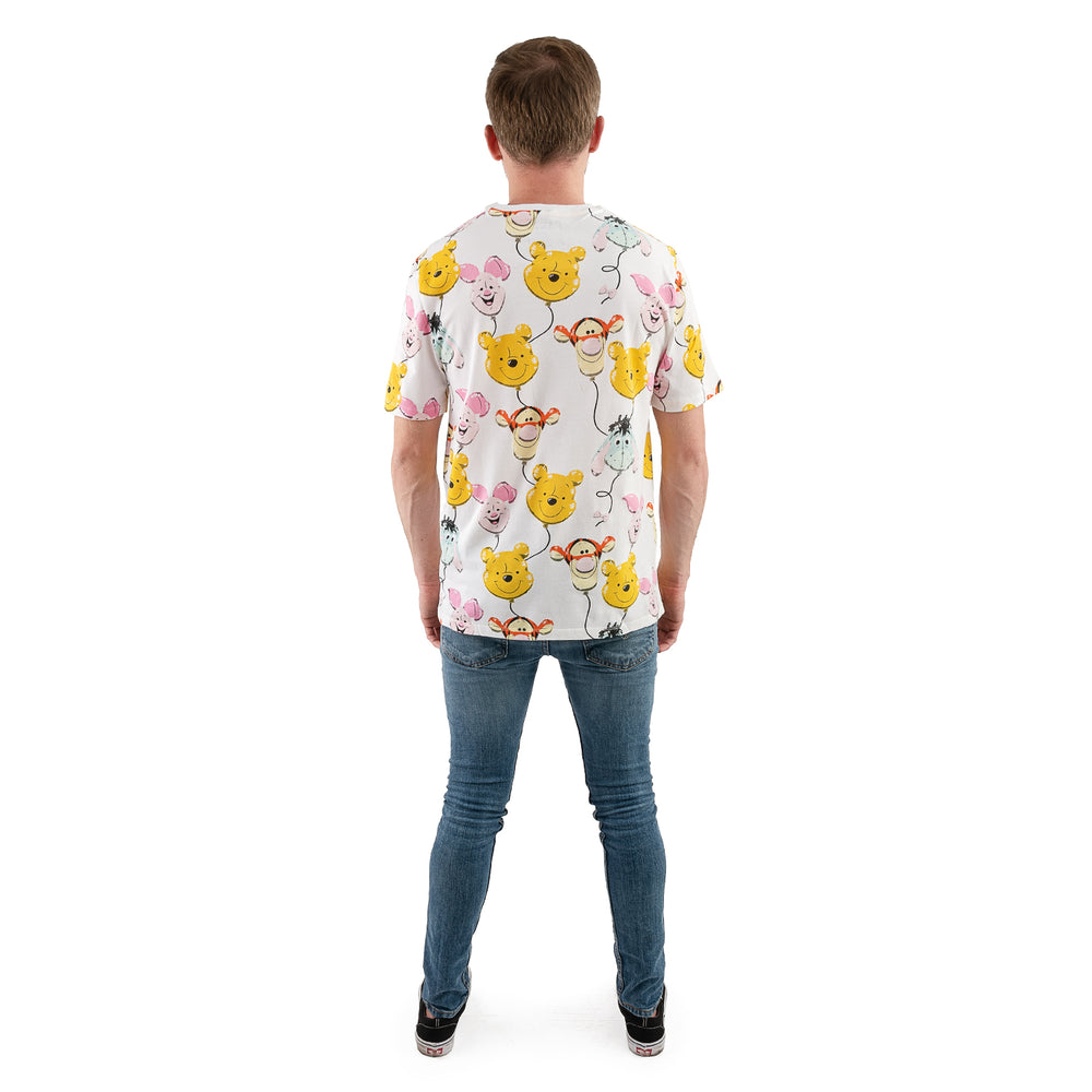 Loungefly Disney Winnie the Pooh & Friends Balloons Print Tee Full Back Model View-zoom