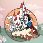Disney Snow White Collector Box Layered Glitter Enamel Pin Closeup Front View