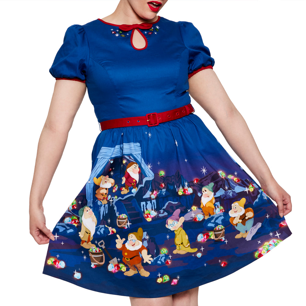 Stitch Shoppe Snow White Lauren Dress Closeup Front Model View-zoom