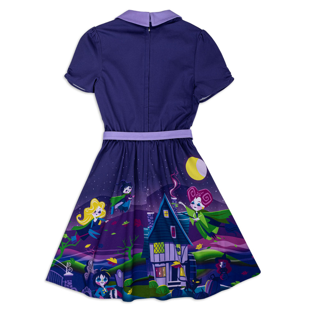 Disney Stitch Shoppe Hocus Pocus "Gemma" Dress Back Flat View-zoom