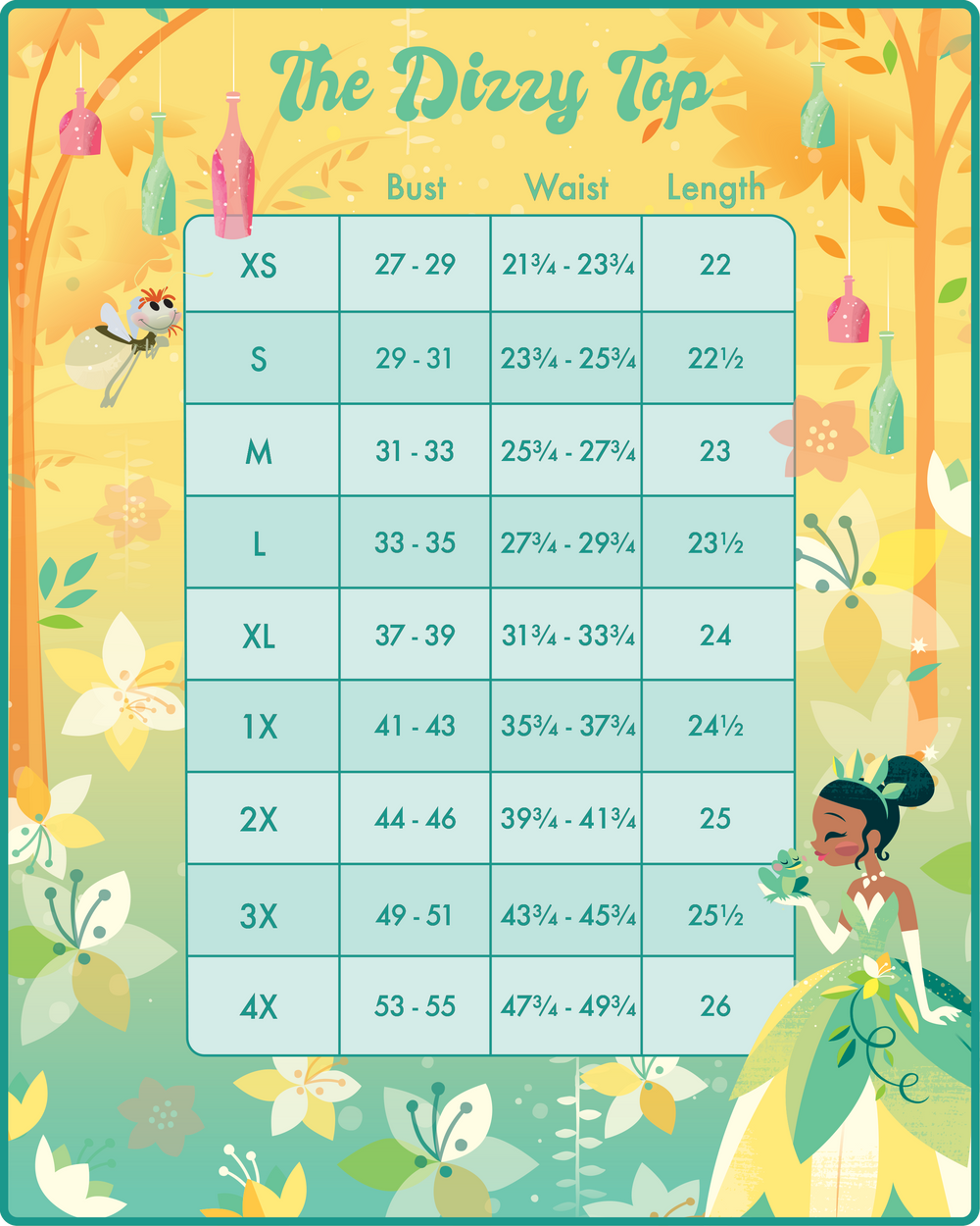 Disney Stitch Shoppe Princess Tiana Embroidered "Dizzy" Fashion Top-zoom