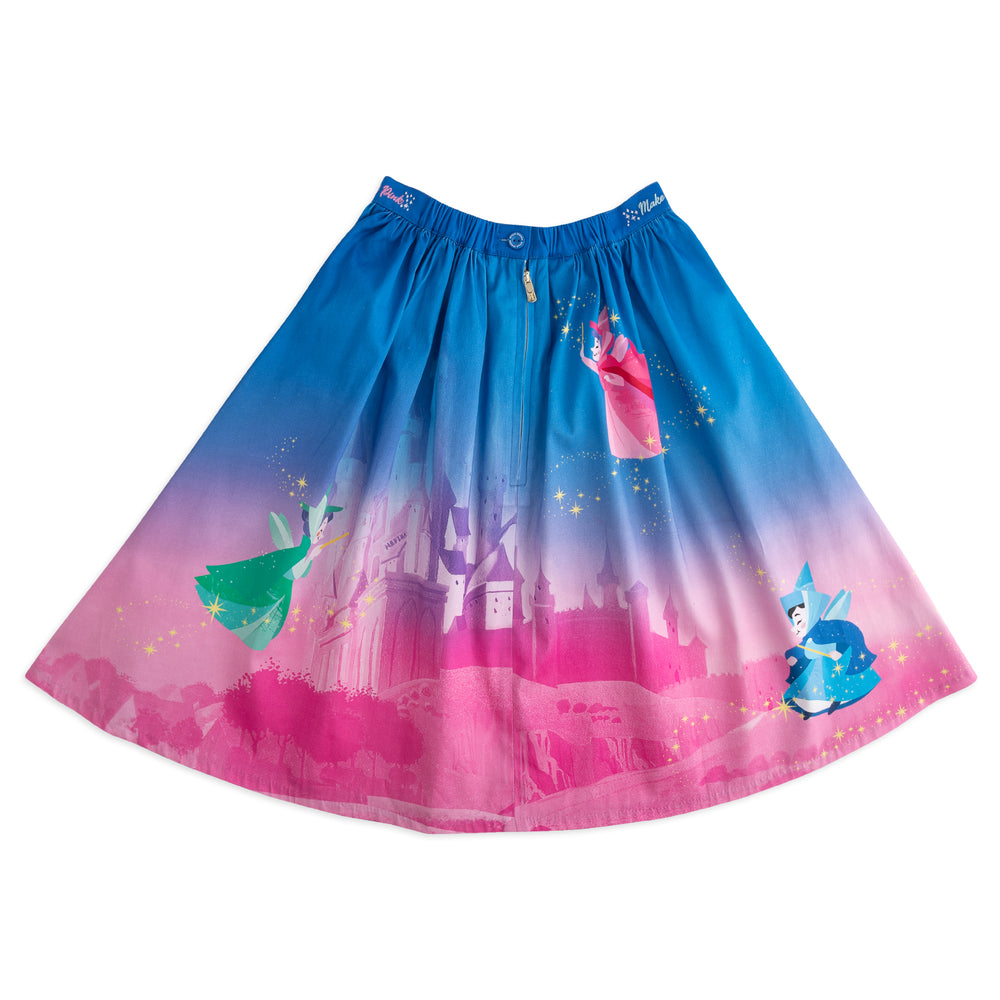 Disney Stitch Shoppe Sleeping Beauty "Sandy" Skirt Flat Back View-zoom