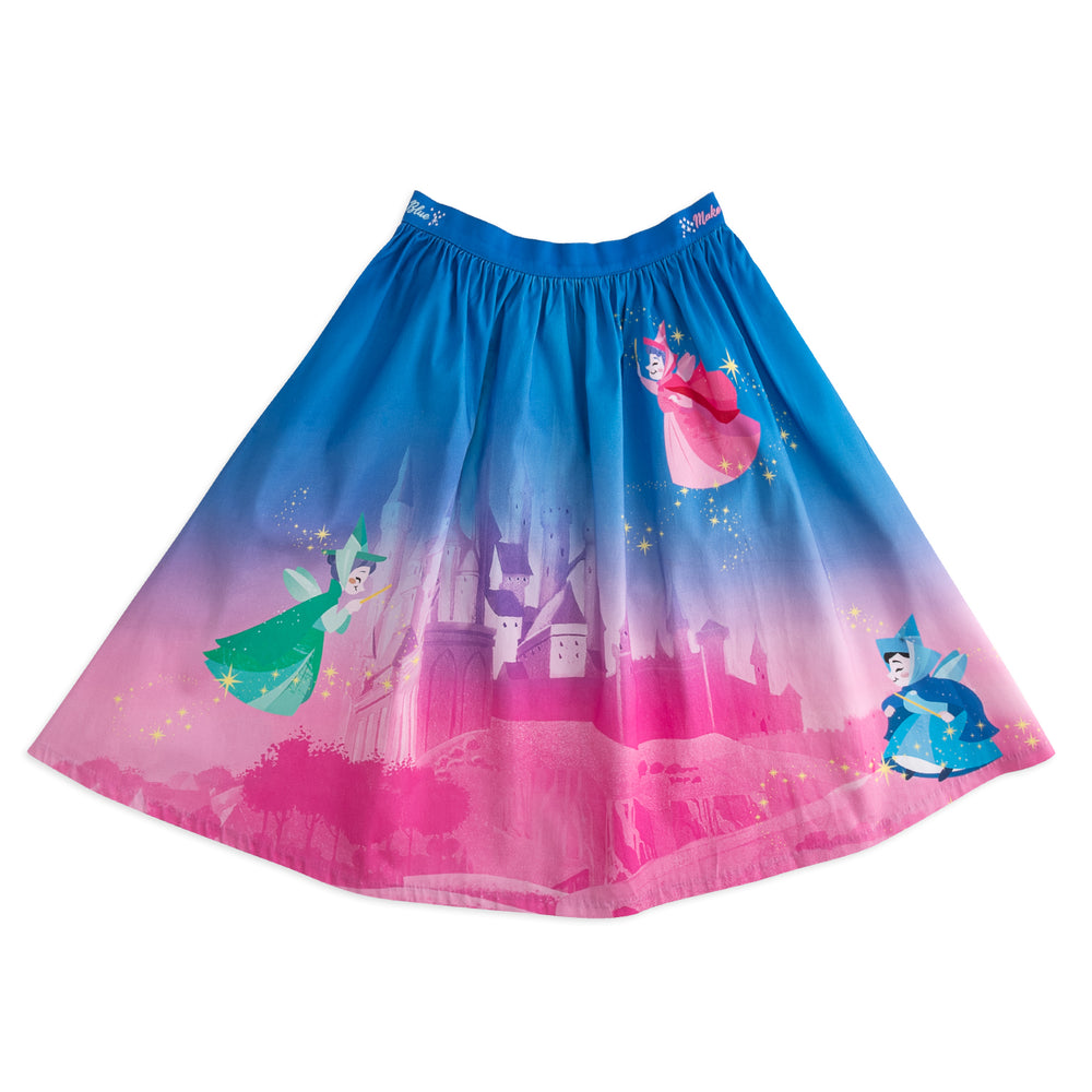 Disney Stitch Shoppe Sleeping Beauty "Sandy" Skirt Front Flat View-zoom