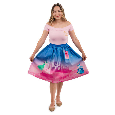 Disney Stitch Shoppe Sleeping Beauty "Sandy" Skirt Front Full Model View