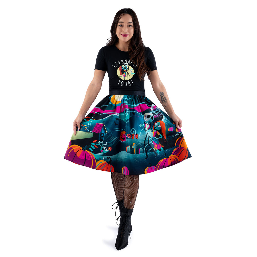 Disney Stitch Shoppe The Nightmare Before Christmas "Sandy" Skirt Full Front Model View-zoom
