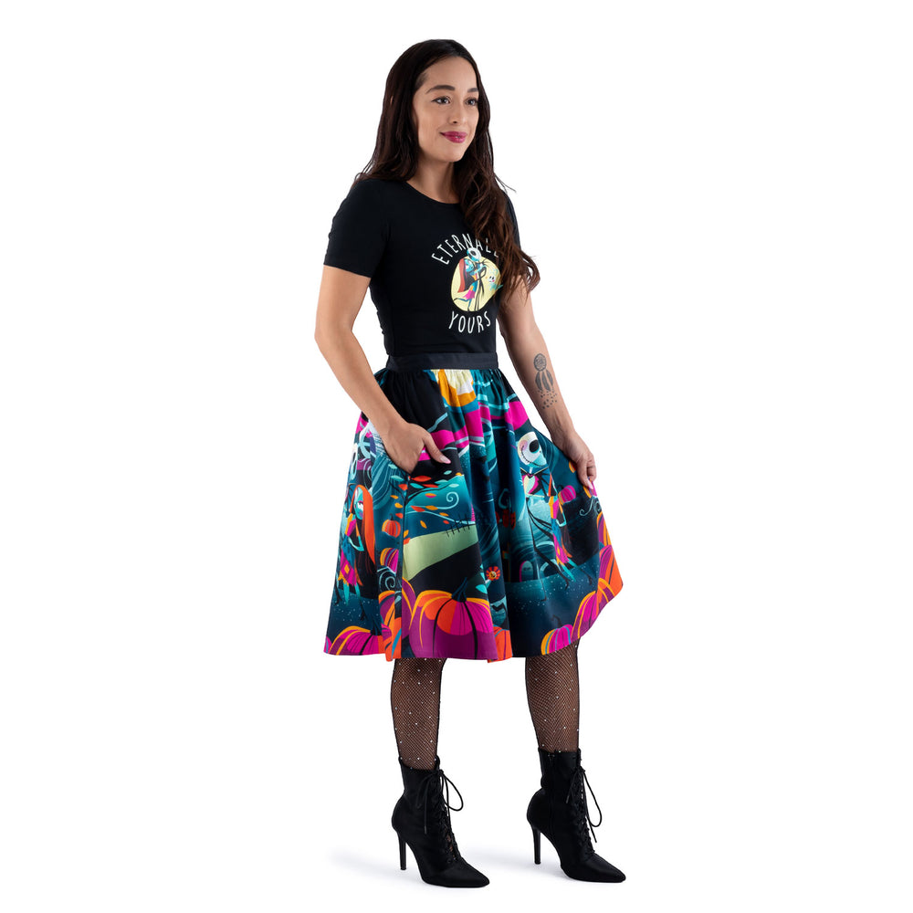 Disney Stitch Shoppe The Nightmare Before Christmas "Sandy" Skirt Full Side Model View-zoom