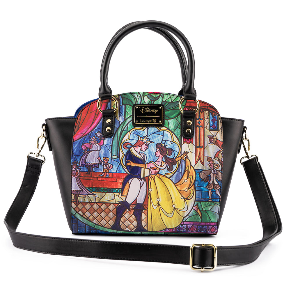 Disney Beauty and the Beast Belle Castle Crossbody Bag Back View-zoom