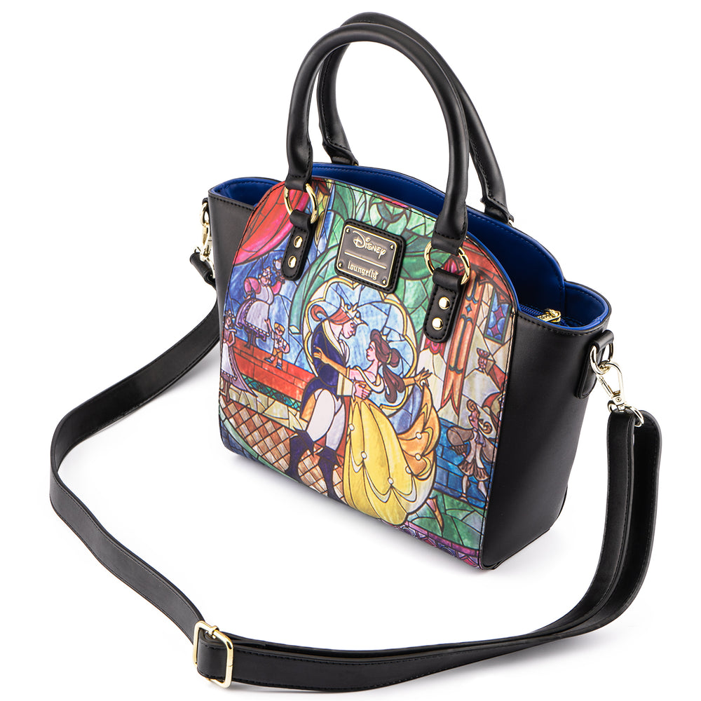 Disney Beauty and the Beast Belle Castle Crossbody Bag Top Side View-zoom