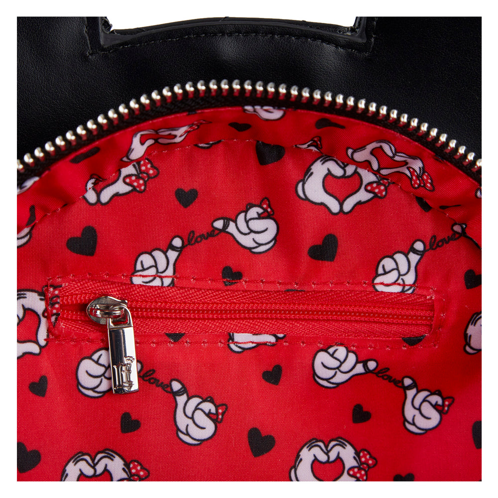 Mickey and Minnie Mouse Love Reversible Crossbody Bag Inside Lining View-zoom