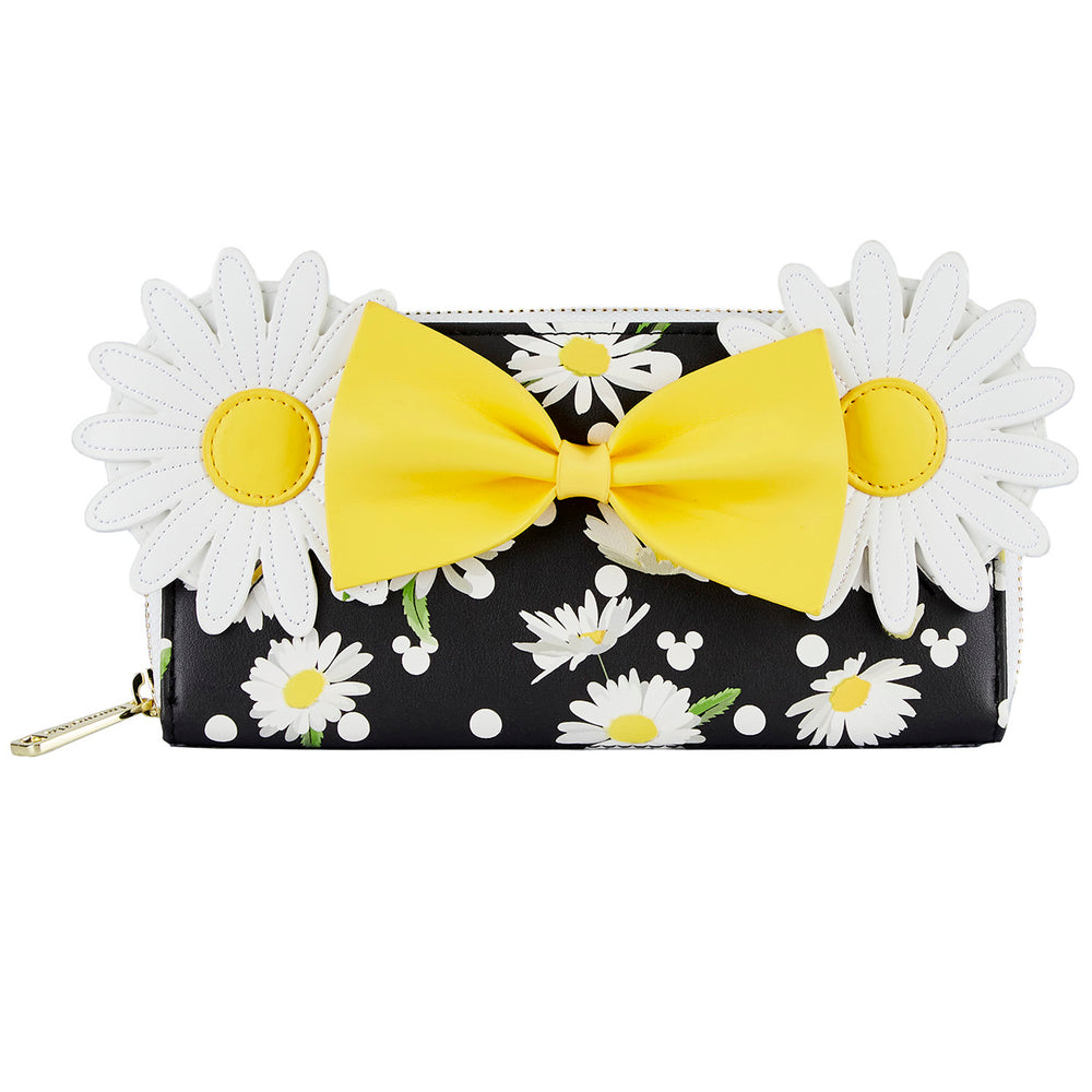Minnie Mouse Daisy Zip Around Wallet Front View-zoom