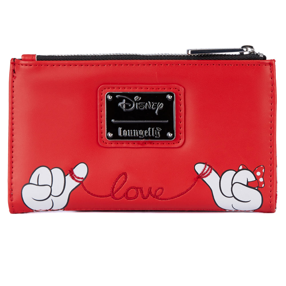 Mickey and Minnie Mouse Love Flap Wallet Back View-zoom