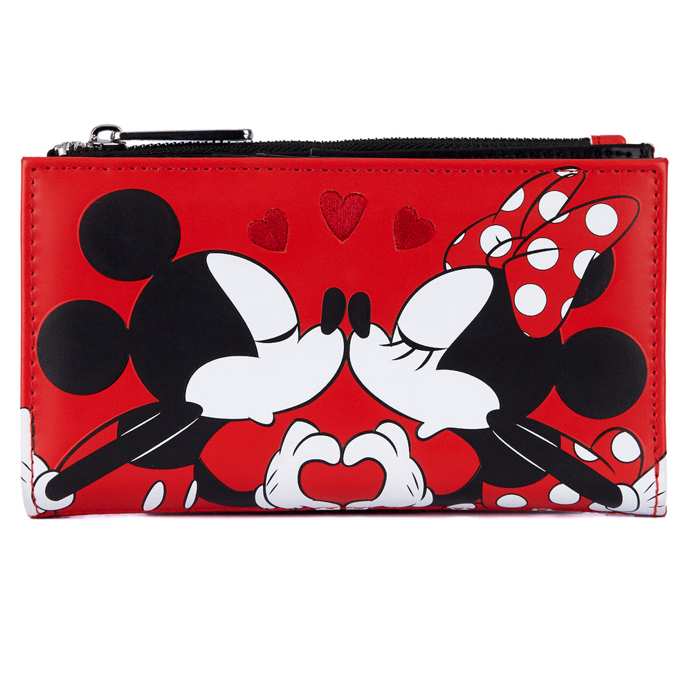 Mickey and Minnie Mouse Valentines Flap Wallet Front ViewMickey and Minnie Mouse Love Flap Wallet Front View-zoom