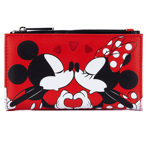 Mickey and Minnie Mouse Valentines Flap Wallet Front ViewMickey and Minnie Mouse Love Flap Wallet Front View