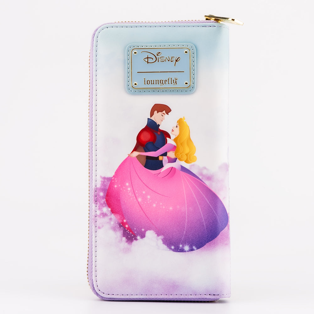 Sleeping Beauty Castle Zip Around Wallet Back View-zoom