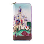 Sleeping Beauty Castle Zip Around Wallet Front View