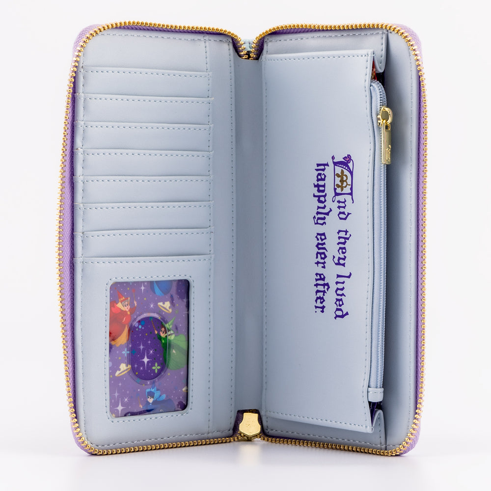 Sleeping Beauty Castle Zip Around Wallet Inside View-zoom