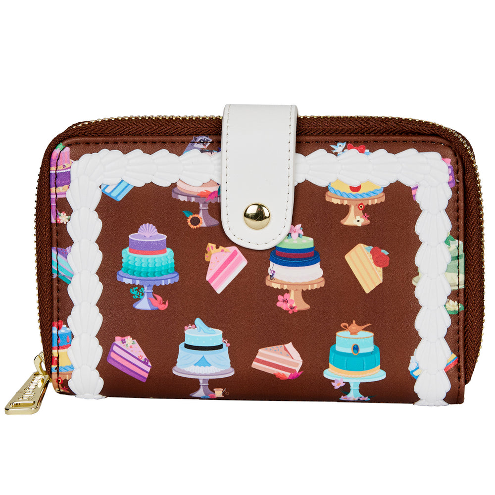 Disney Princess Cakes Zip Around Wallet Front View-zoom