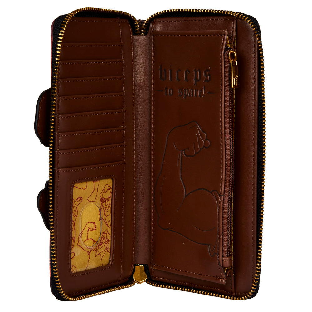 Beauty and the Beast Gaston Villains Scene Zip Around Wallet Inside View-zoom
