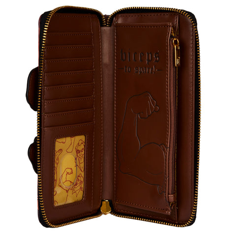 Beauty and the Beast Gaston Villains Scene Zip Around Wallet Inside View