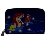 The Little Mermaid Ariel Fireworks Glow in the Dark Zip Around Wallet Glow View