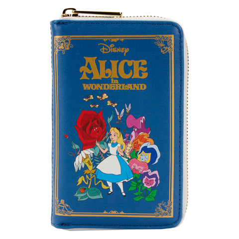 Alice in Wonderland Book Zip Around Wallet Front View