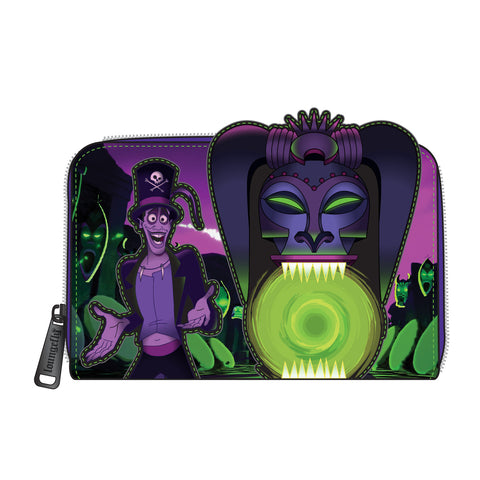 The Princess and the Frog Dr. Facilier Glow in the Dark Zip Around Wallet Front View