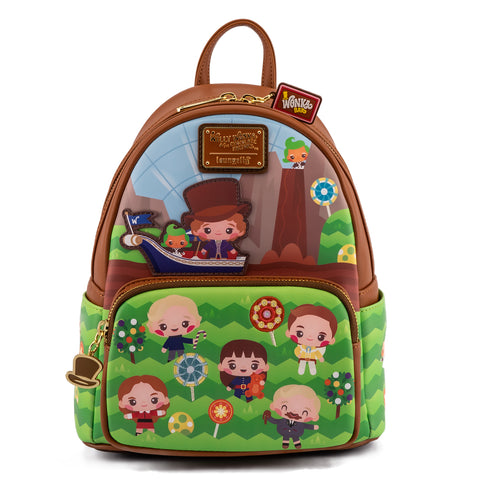 Willy Wonka Charlie and the Chocolate Factory 50th Anniversary Mini Backpack Front View
